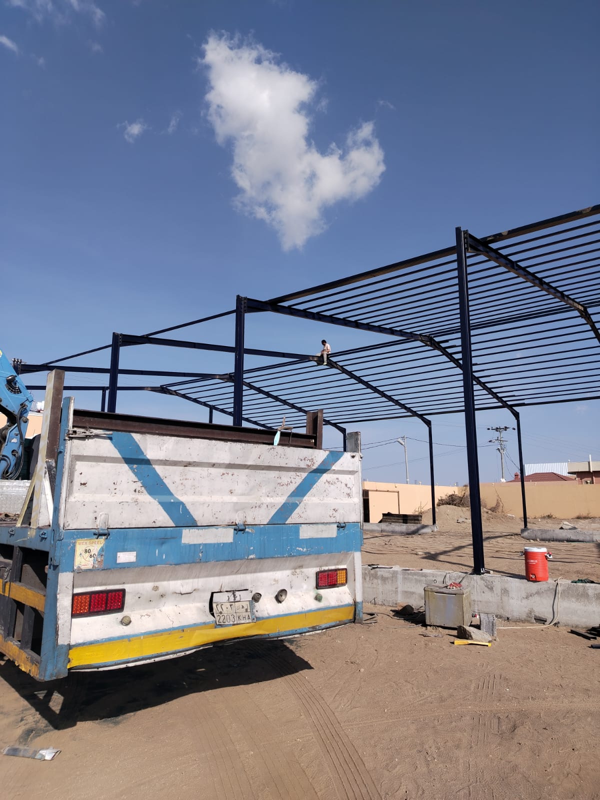 هيكل حديدي لمستودع